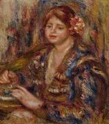 Pierre Auguste Renoir Woman with Rose oil on canvas